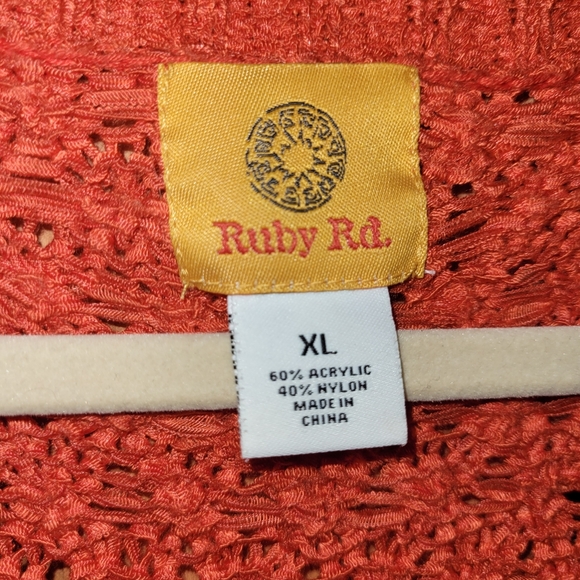 EUC Ruby Rd Open Weave Sweater Size XL - Picture 5 of 6